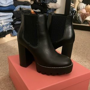 ASOS Black Platform Ankle Boots